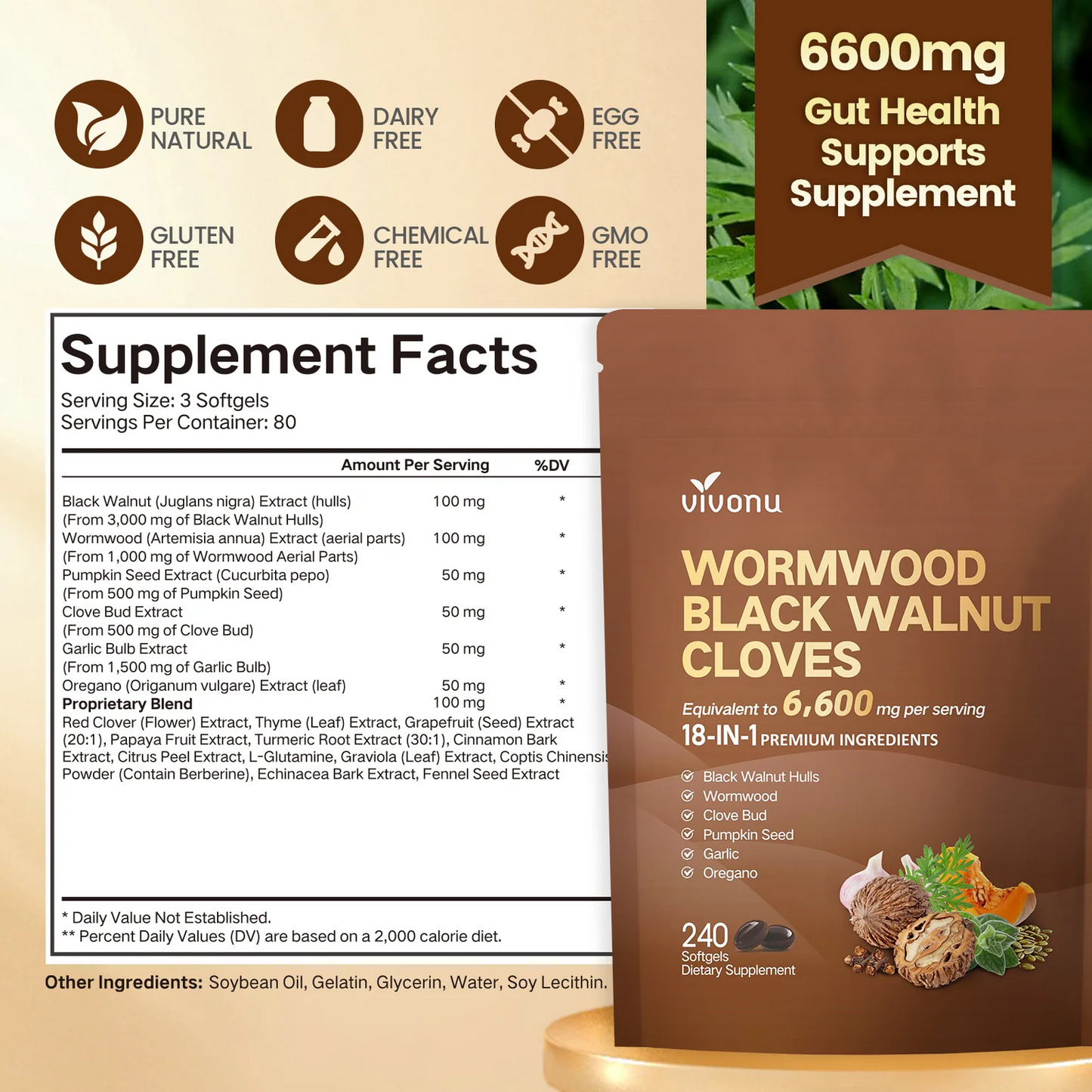 Black Walnut Wormwood Capsules